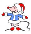 cheerful christmas mousy