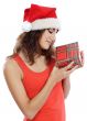 Girl with christmas box
