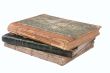 Pile from three ancient books.