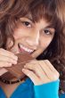 Girl with chocolate