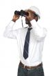 Man with binoculars