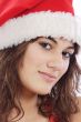 girl with Santa Claus hat