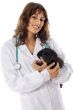 Attractive lady veterinarian