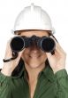 Woman with binoculars