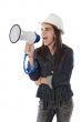Girl with megaphone