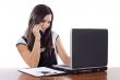 Girl with computer
