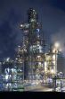 Oil refinery at night