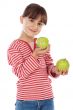 Girl whit apples