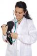 Attractive lady veterinarian