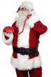 Santa Claus at the phone