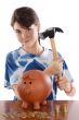 girl whit money box