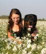 girl and rottweiler