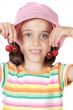 Girl with cherries