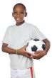  boy holding a soccer ball