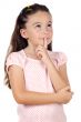Adorable girl thinking