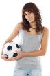 Girl with soccer ball