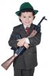 Boy with machine gun