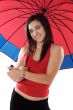 attractive woman whit umbrella
