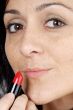 Woman with lipstick