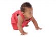 Adorable baby crawling