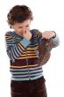Boy with stinky  shoe