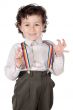 Boy with suspenders