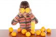 girl with oranges