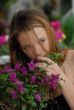 beautiful girl and flowers