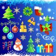 Big set elements for Christmas design / vector /