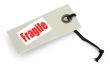fragile tag against white background