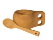 wooden cup and spoon