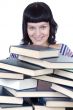 Girl and books