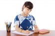 girl studying