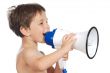 child with a megaphone