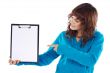 teen whit clipboard