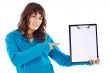 teen whit clipboard