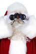 santa claus with binoculars