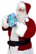Santa Claus with a gift