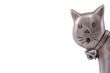Head of a metal toy cat