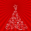 abstract vector Christmas tree background