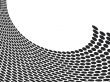 abstract halftone wave in black and white with room to add your