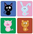 vector illustration of funny animals