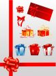 Bows, giftboxes, ribbons