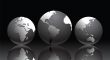 Vector illustration with globe of the Earth in different positio