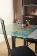 Three glasses and apple