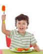 Healthy child eating