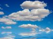 blue sky reflected