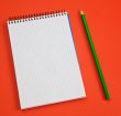 pencil and notebook