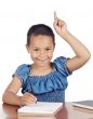 adorable girl studying