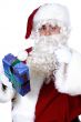 Santa Claus with a gift